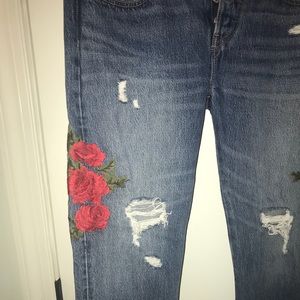 Rose Embroidered Levi’s